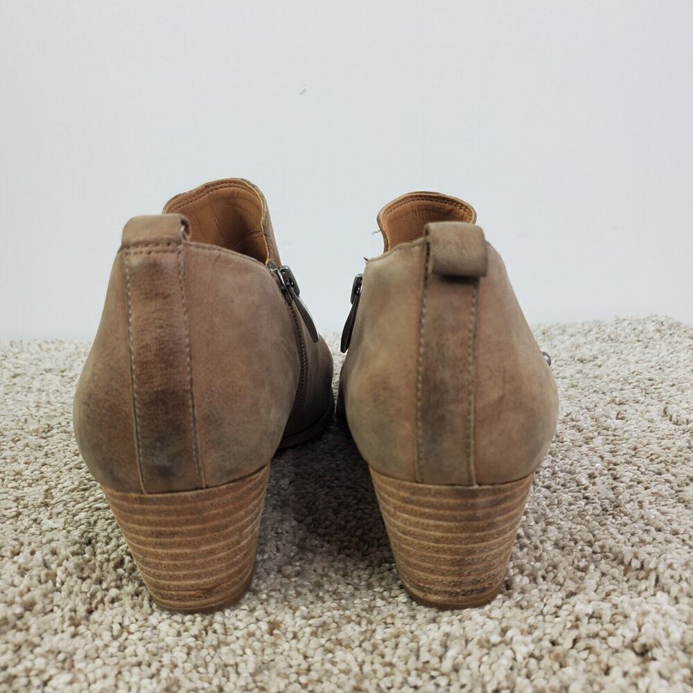 Franco Sarto Shooties Womens Ankle Boot Studded Sides Western Tan Cowgirl 8.5 - Picture 5 of 11